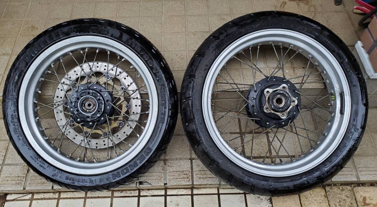 当時物 RZ250 RZ350 RZ250R RZ350R 用 TZホイール前後セット AKRONT 