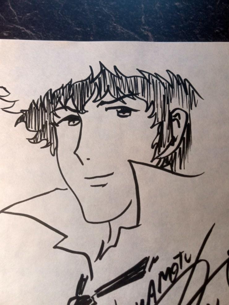 カウボーイビバップの作画監督・川元利浩さんの直筆サイン入りイラス