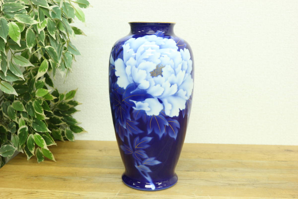 深川製磁 花瓶 宮内庁御用達 有田焼 牡丹 | 壺 - 花瓶の中古品 -宮内庁 