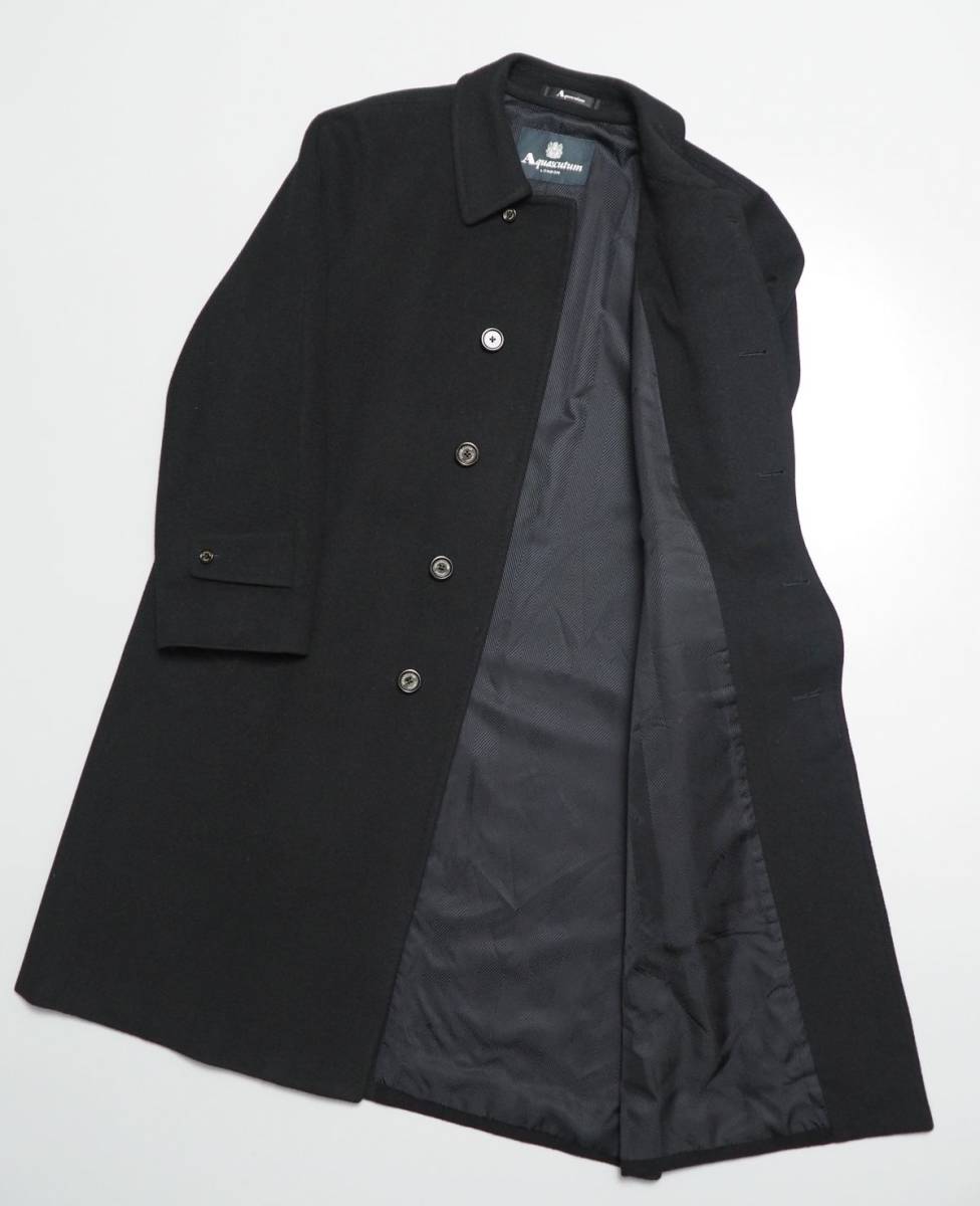 TC7207◎Aquascutum アクアスキュータム メンズ34 総カシミヤコート 