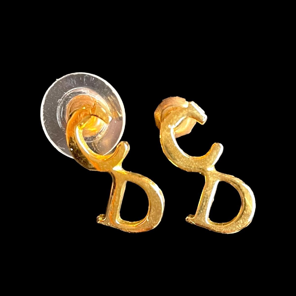 Dior ディオール CDロゴ ピアス ゴールドカラー アクセサリー 現状品