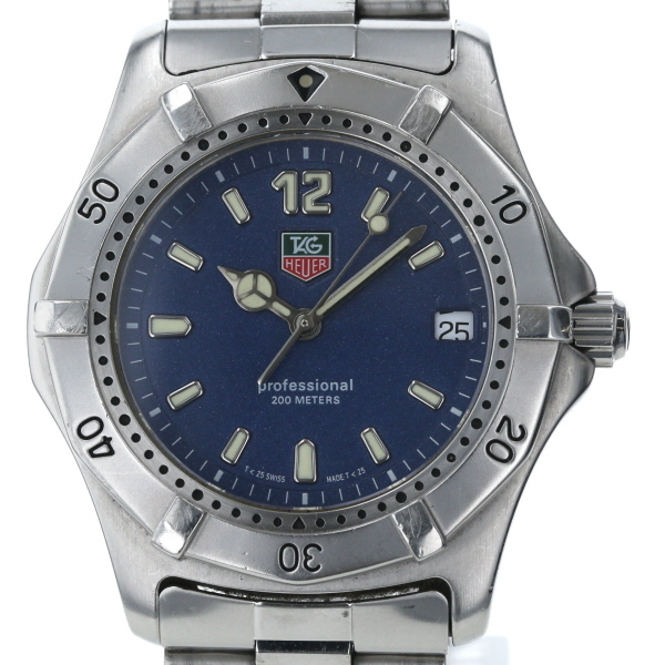 【人気SALE，安い】 タグホイヤー TAGHeuer プロフェッショナル 200M WK1113 クオーツ ブルー 文字盤 3針式 メンズ 腕時計 xx 4000020801800264(タグ・ホイヤー)｜売買されたオークション情報、yahooの商品情報をアーカイブ その他