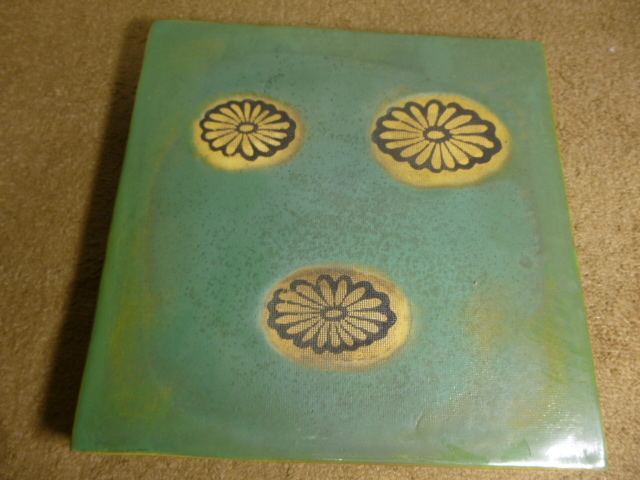 A915 ホーム＆キッチン 茶道具 織部焼 釜敷 敷板 敷瓦