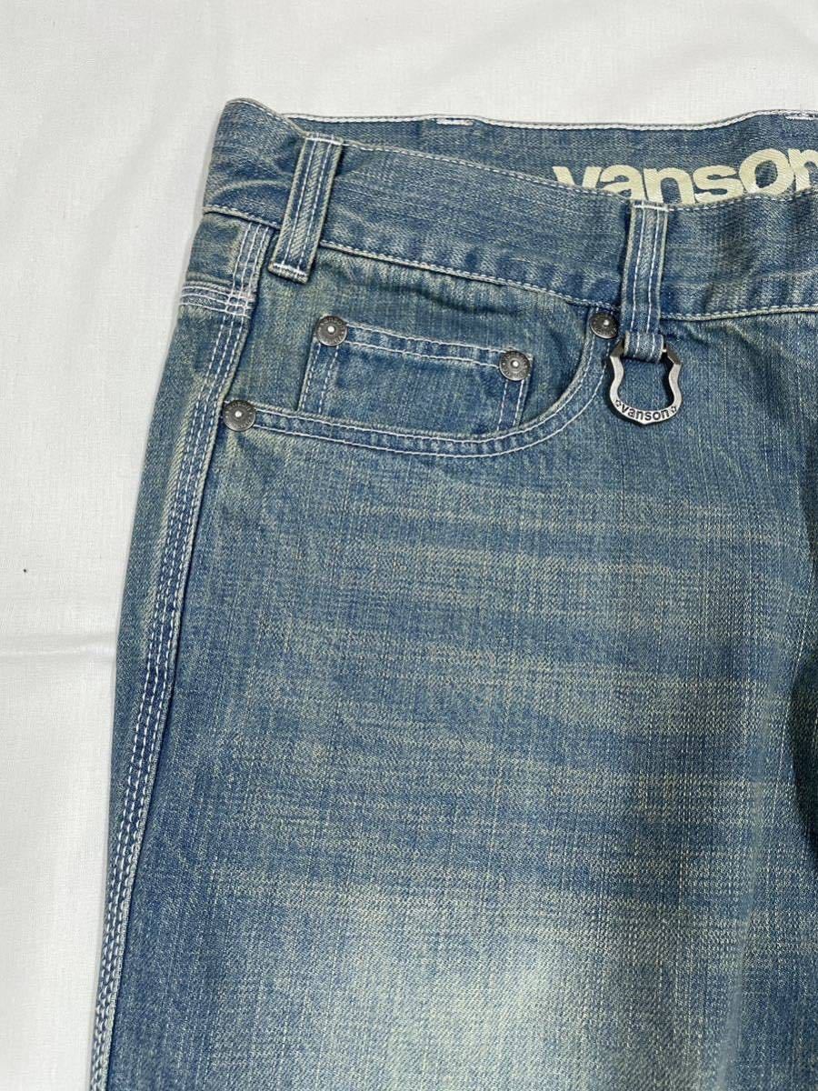 VANSON×TOM and JERRY トムとジェリー バンソン コラボ 刺繍 デニムパンツ ユーズド加工 ジーンズ TJV-2223 インディゴ-B 36インチ JERRY TOM トムとジェリー ペンキ TJV-2320 と