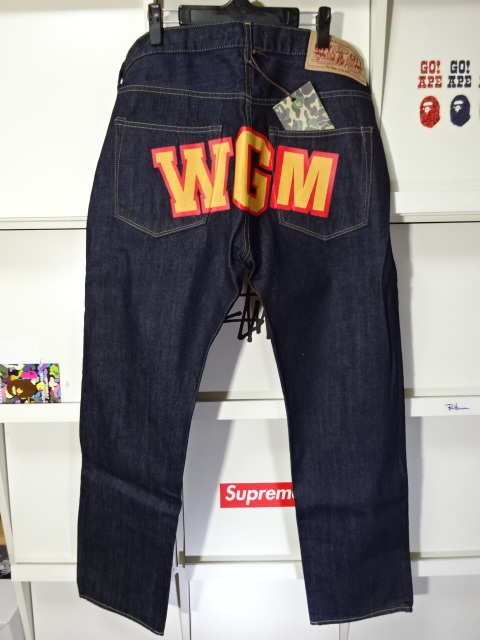 初期 BAPE シャーク デニムパンツ L SHRAK DENIM PANT WGM オールド 