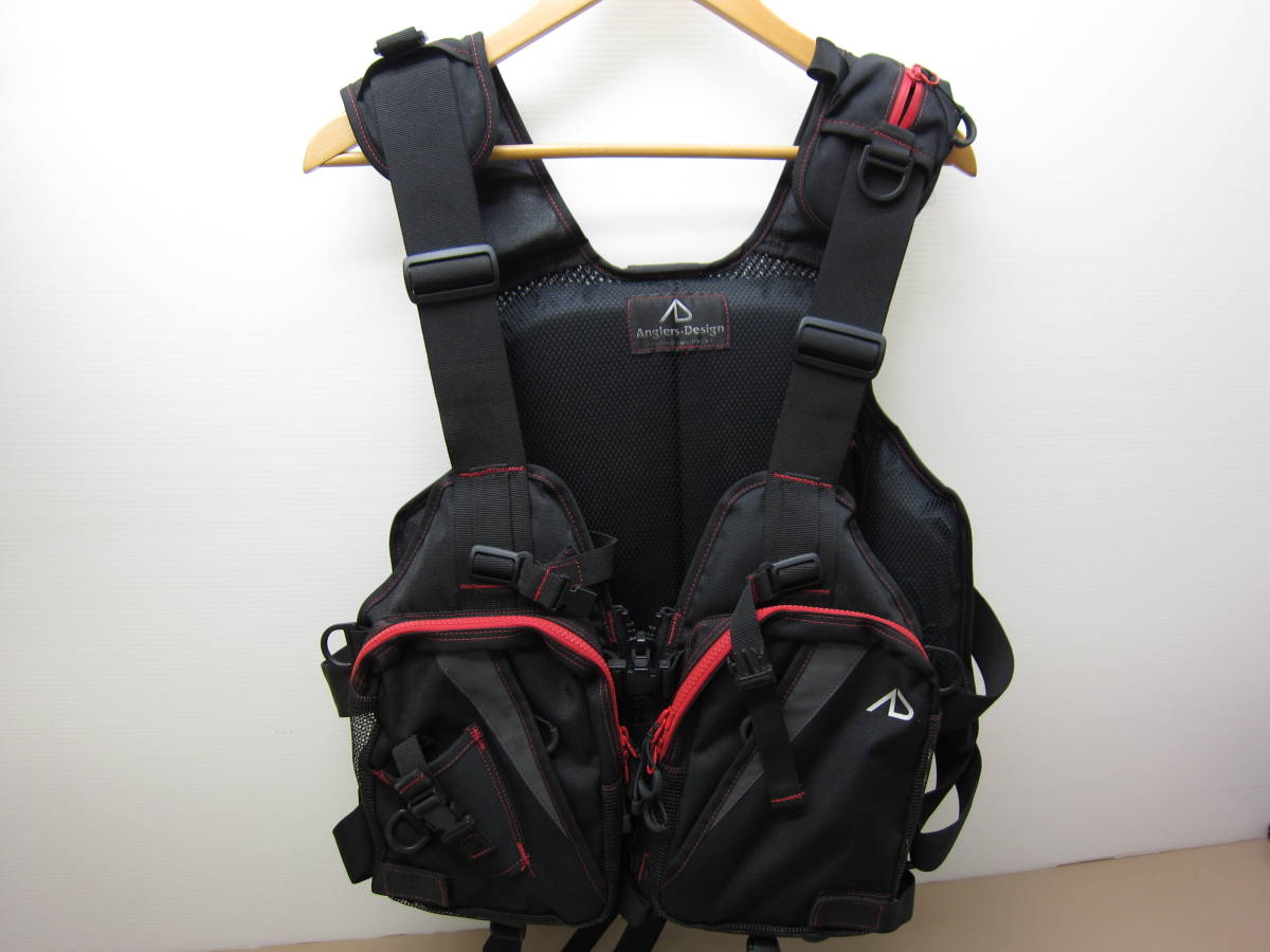 アングラーズデザイン フィッシングベスト Anglers-Design ブラック