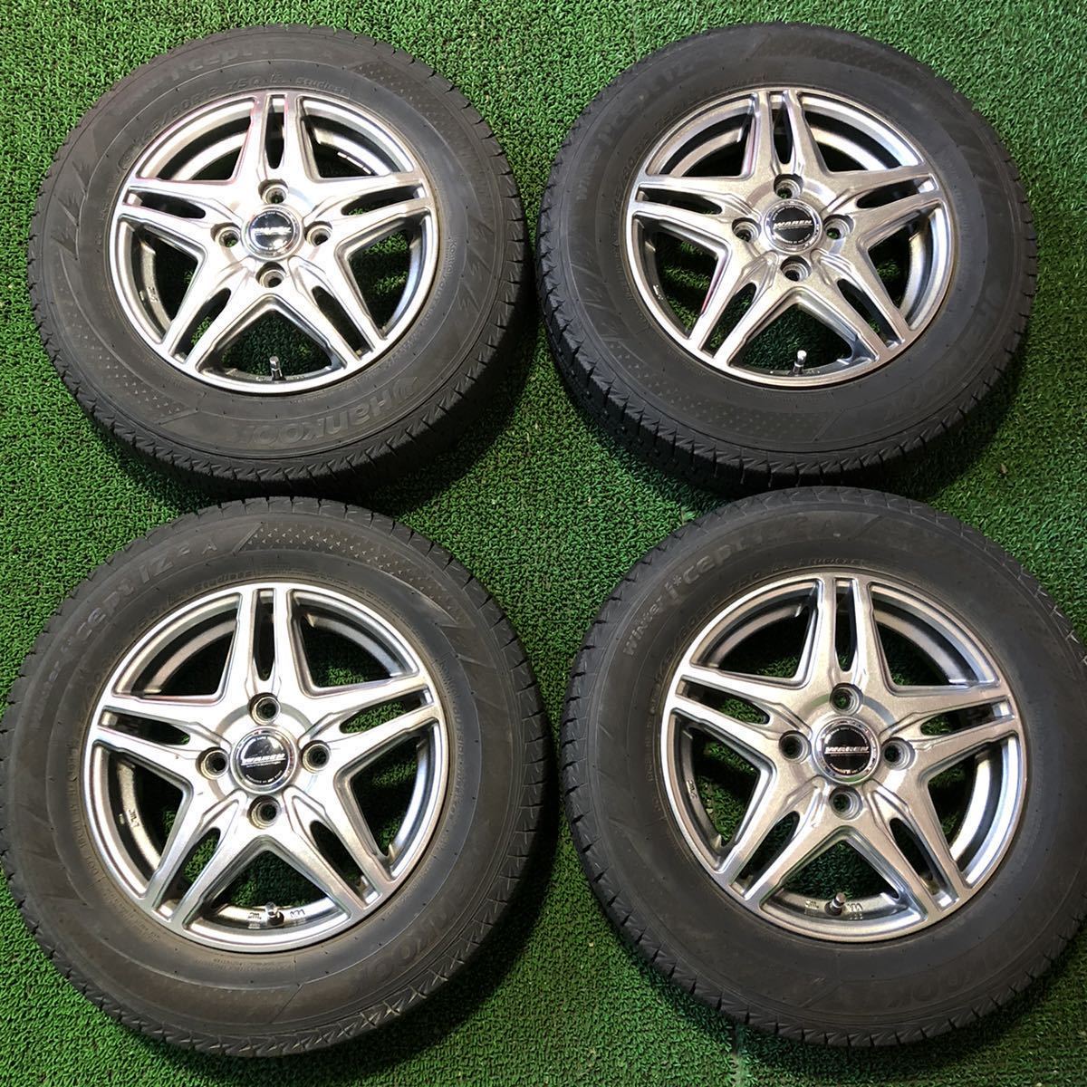 車 新品ハンコックスタッドレスタイヤ4本セット2025年製175/70R14ヤリス等