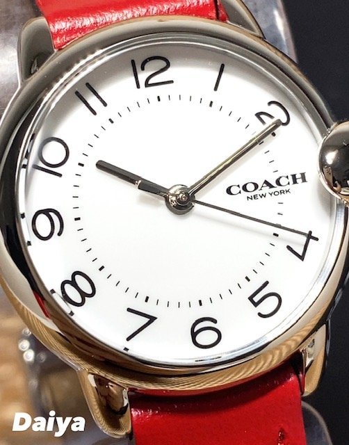  COACH コーチ 正規品 腕時計 ARDEN アーデン レディース クオーツ アナログ腕時計 レザーベルト 防水 シンプル プレゼント レッド(コーチ)｜売買されたオークション情報、yahooの商品情報をアー コーチ