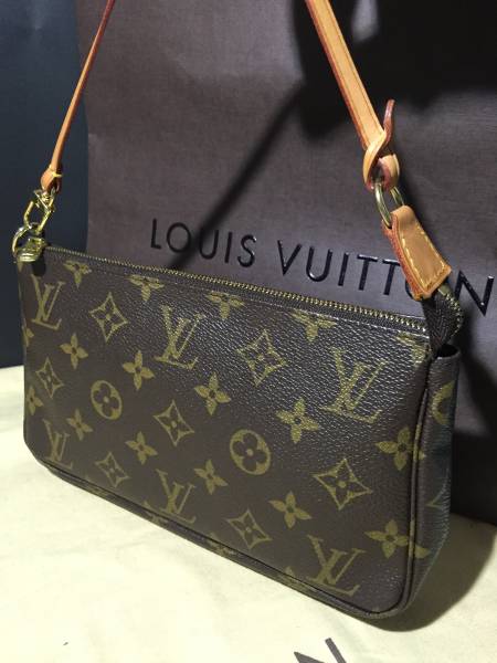 1円から ヴィトン モノグラム ポシェット アクセソワール 美品