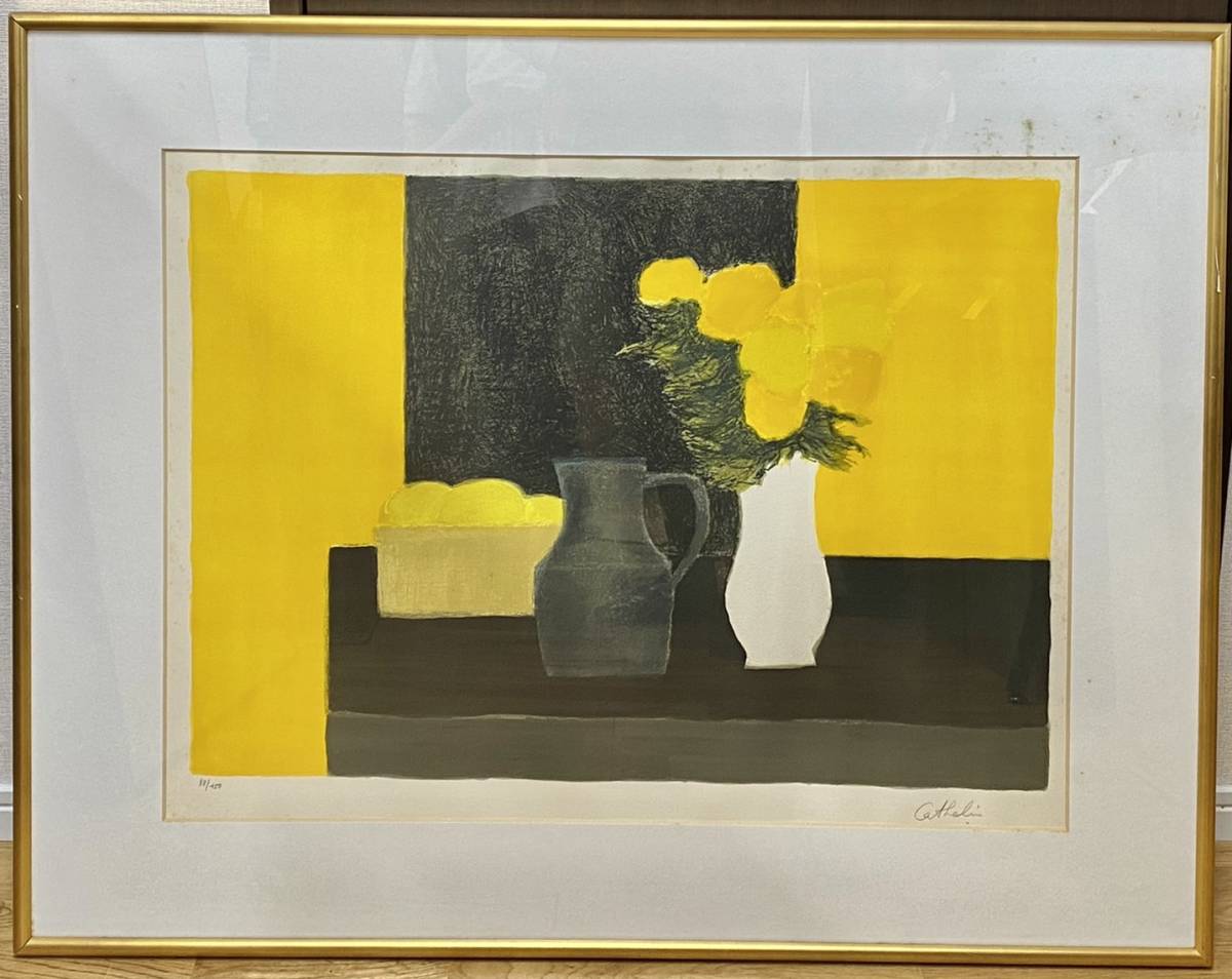 ベルナール カトラン リトグラフ 額装 版画 美品】【額付】ベルナール