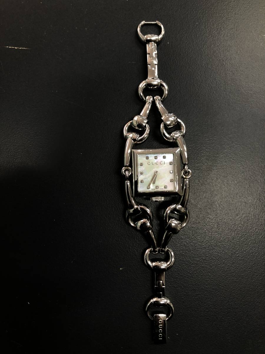 え*む様 ミスチル 桜井 着用 GUCCI シニョーリア ブレスレット 腕時計 HB5715 動作未確認 時計 GUCCI グッチ シニョーリア 116.3 シェル文字