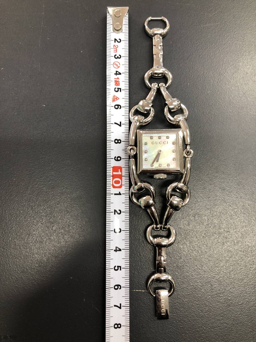 HB5715 動作未確認 時計 GUCCI グッチ シニョーリア 116.3 シェル文字