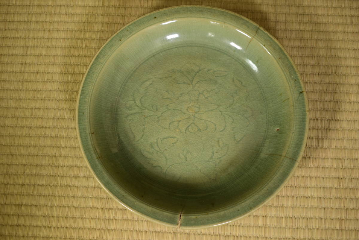 龍泉窯 唐物 青磁角花瓶 宋朝期 箱付 中国美術 陶磁器 中国古