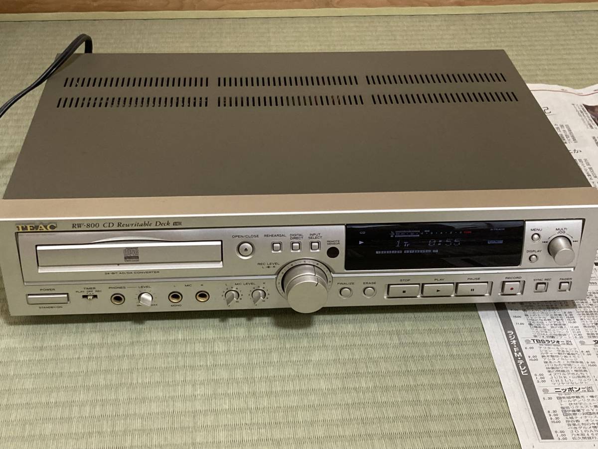 中古 TEAC ティアック RW-800 CDレコーダー CD-R RW対応 レコーダー