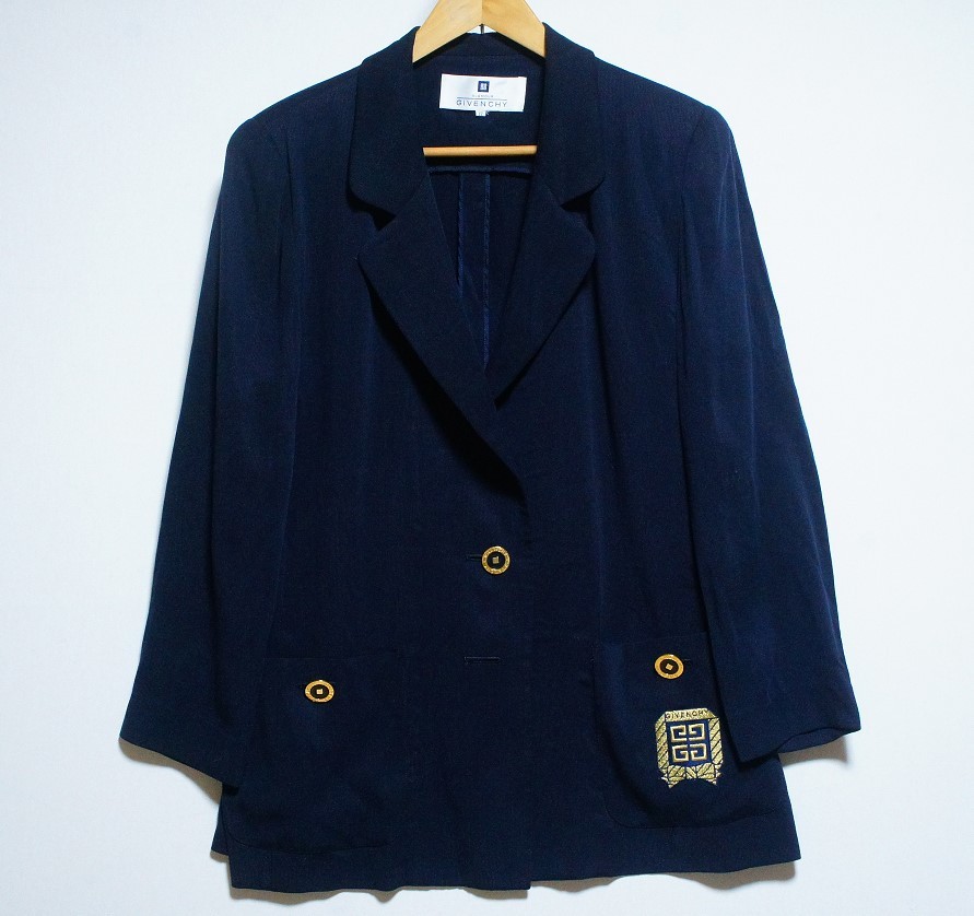 | GIVENCHY GIVENCHY&frasl;ジバンシィ_men通販 ジバンシィ 4Gロゴ ウール製 ボンバージャケット*NAVY 公式 コットン デコンストラクテッド GIVENCHY&frasl;ジバンシィ_women通販 ジップブルゾン サテン PARIS ミディアムブルー セカンド