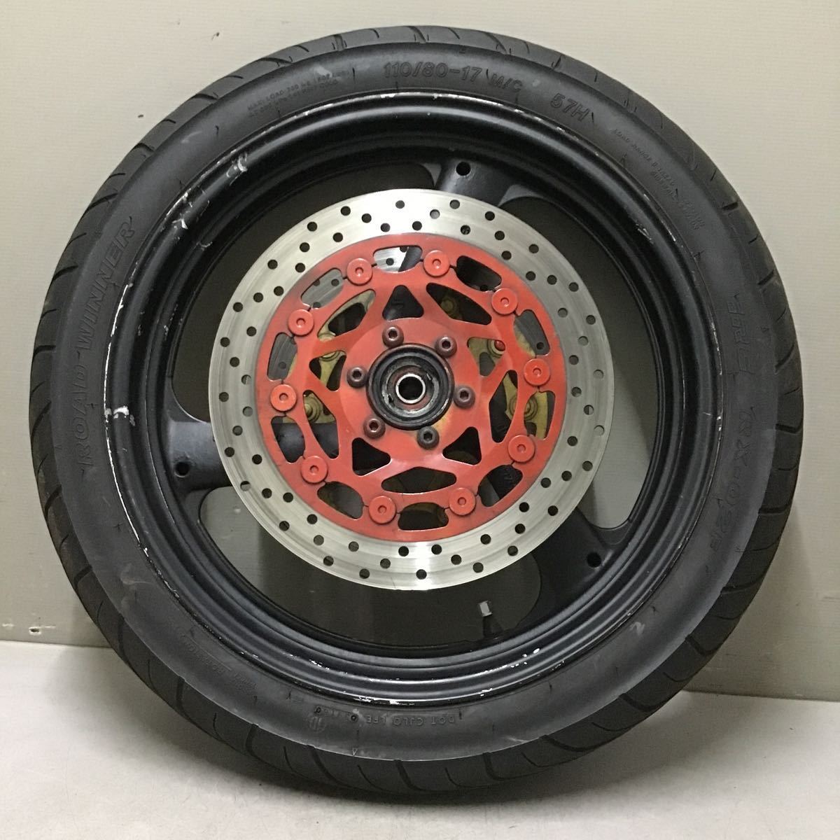 t2-21 ヤマハ XJR400 4HM フロントホイール タイヤ セット 動作確認