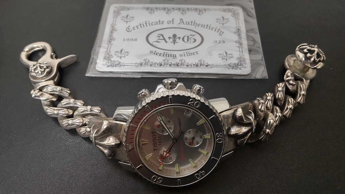 貴重！ A&G シルバーウォッチブレスレット With TISSOT SEASTAR660 (90