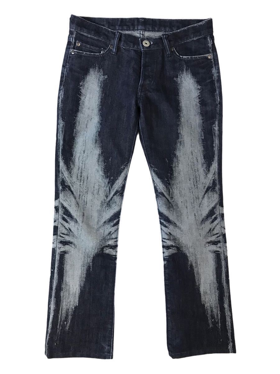 D) 美品 ISSEY MIYAKE A-POC イッセイミヤケ ペイント デザイン デニム  