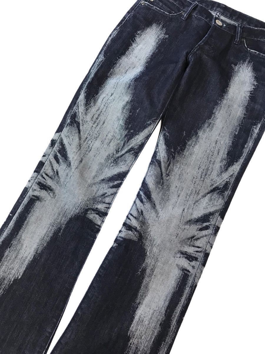 D) 美品 ISSEY MIYAKE A-POC イッセイミヤケ ペイント デザイン デニム  