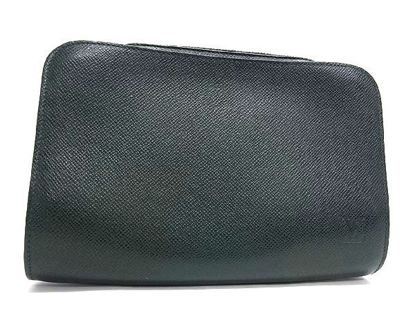 1円 ■美品■ LOUIS VUITTON ルイヴィトン M30184 タイガ バイカル クラッチバッグ セカンドバッグ 手持ち メンズ グリーン系 AD3931セタ