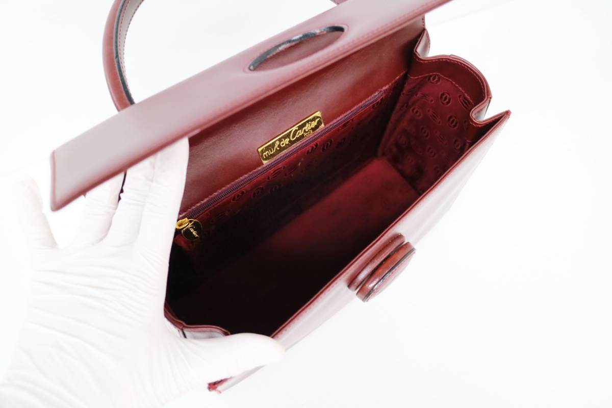 ◯佐川80サイズ O9v11 Cartier ハンドバッグ ハンドバッグ VINTAGE CARTIER⁄カルティエMust ケリー型 サファイアライン バッグ・雑貨