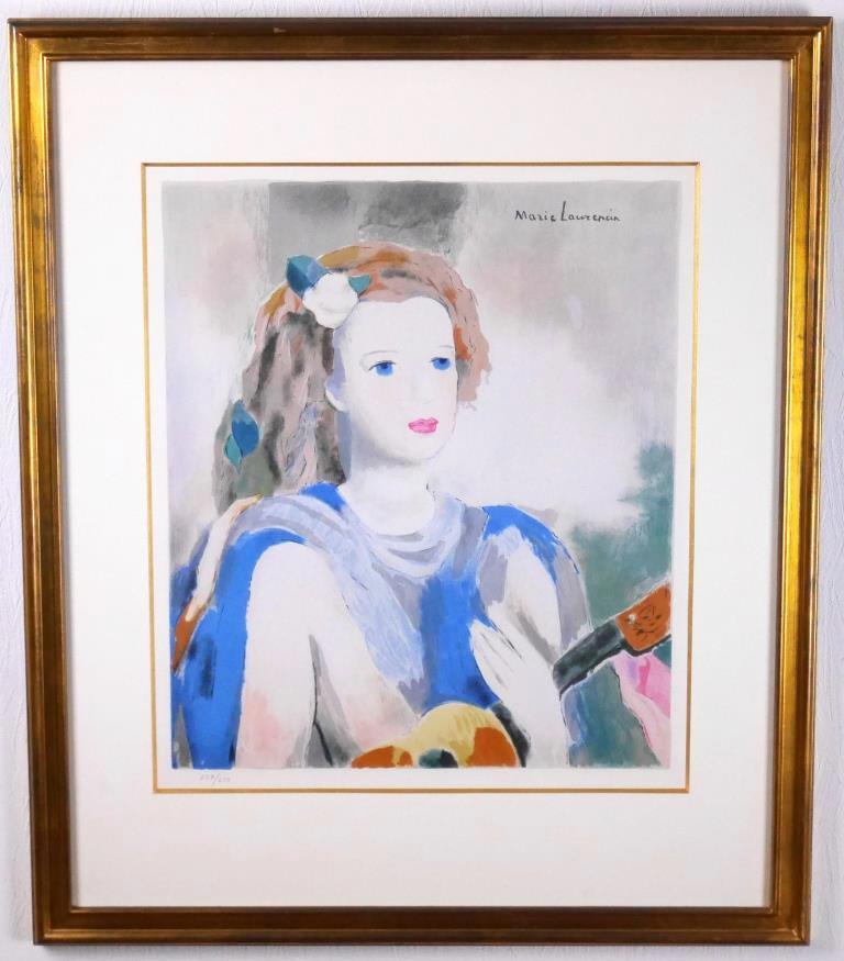 美術品・アンティーク・コレクション マリー・ローランサン「ギターを