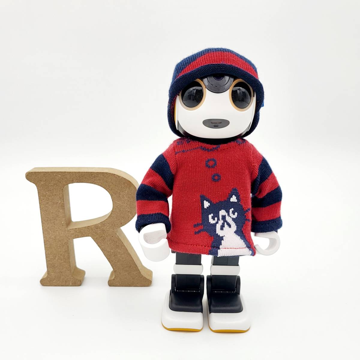 ロボホン RoBoHoN ロボホンの服　 猫ちゃんロンT&キャップセット（レッド） ロボホン RoBoHoN ロボホンの服ハンドメイド ヒツジちゃん柄ロンT\u0026