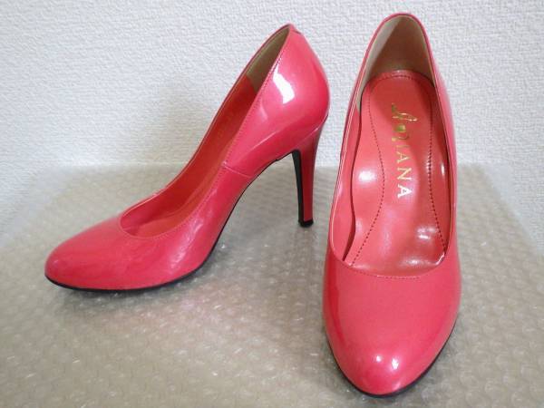 23cm*[美品]*[未体験の履き心地] DIANAエナメル パンプス ピンク 美品