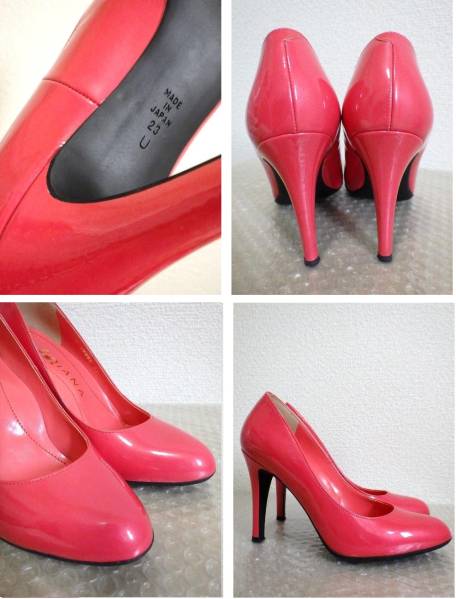 23cm*[美品]*[未体験の履き心地] DIANAエナメル パンプス ピンク 美品