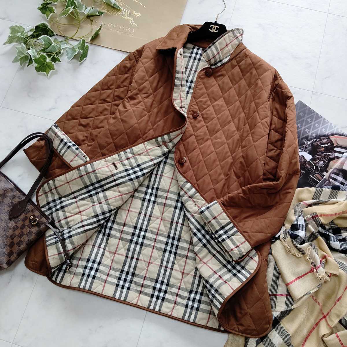 大きいサイズ BURBERRY バーバリーロンドン キルティングコート 