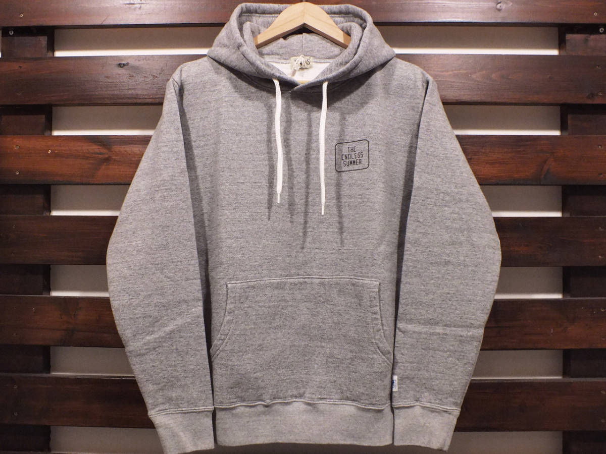 新品 Lサイズ TES エンドレスサマー カリフォルニア ワッペン グラフィック パーカ グレー The Endless Summer WAPPEN GRAPHIC PARKA