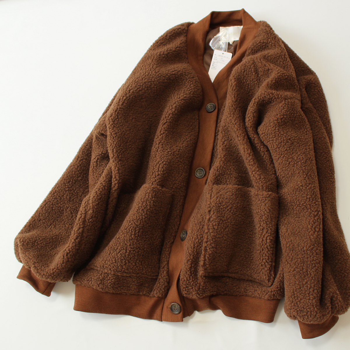 SM2 - SM2サマンサモスモス リバーシブルボアブルゾン新品チャコール Samansa Mos2 サマンサモスモス ○⑧⑨SM2 ボアVネック ベスト リンネル ブラウン 茶 サマンサ sopo（エヘカソポ） sopoの3ブランドから同時発売