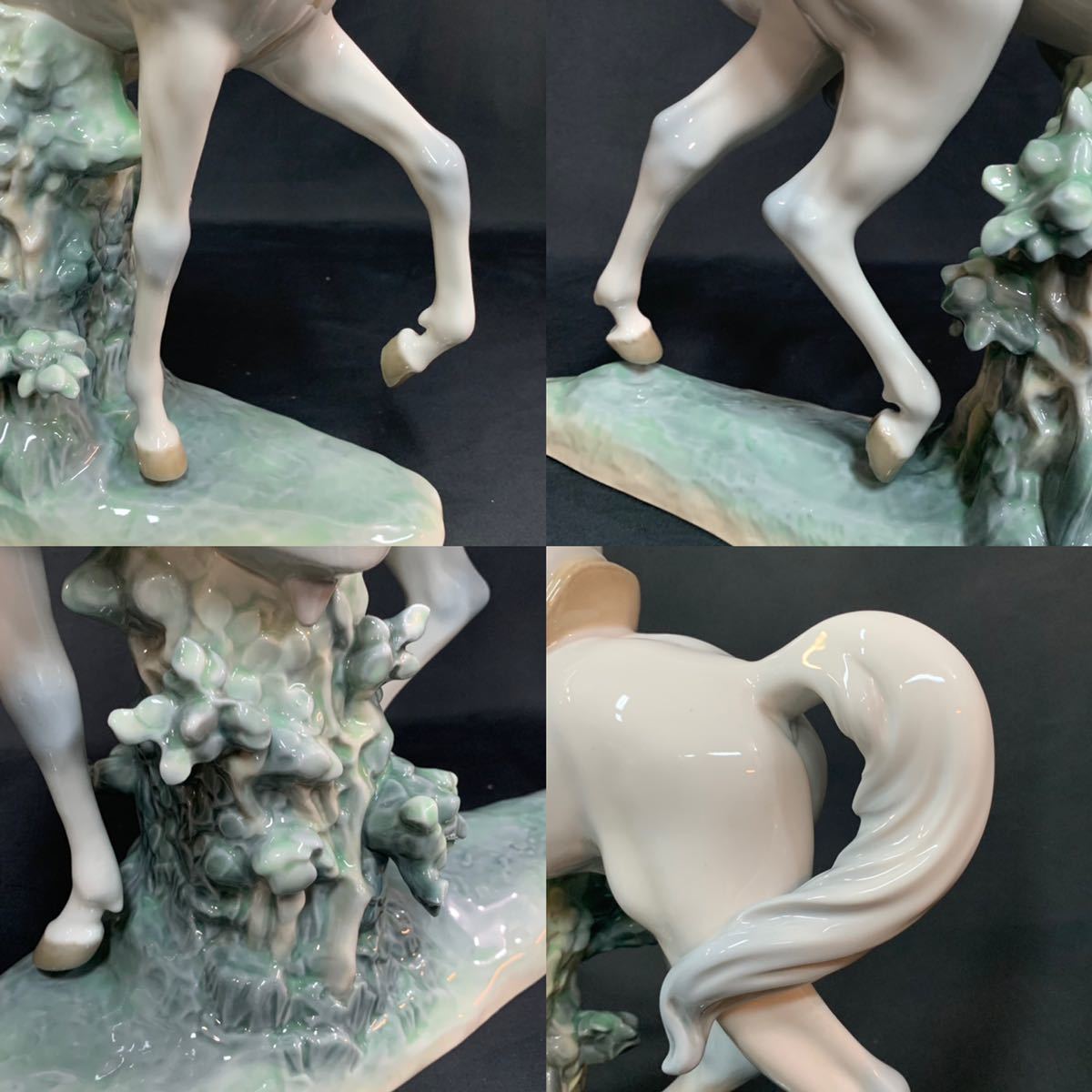 LLADRO リアドロ 白い馬の少女 置物 陶器人形 フィギュリン 高さ45