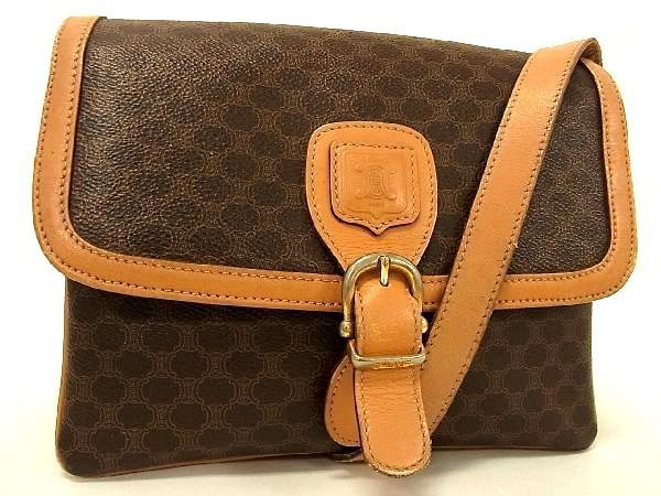 セリーヌ CELINE マカダム柄 1円 PVC×レザー PVC マカダム