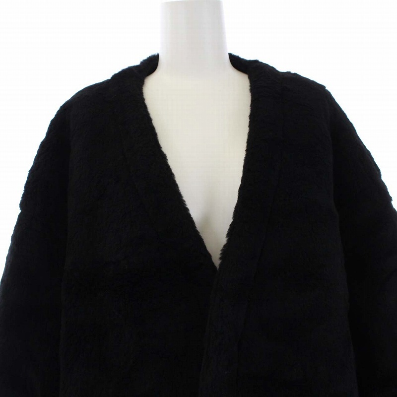 未使用品 ザ リラクス THE RERACS 20AW WOOL PILE COLLARLESS BOA COAT 