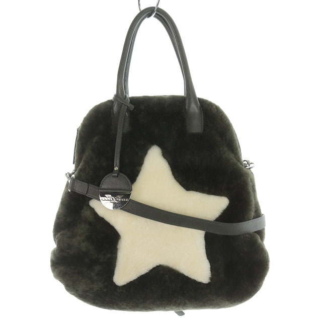 オーロラプレステージ スターモチーフ ムートンボーリングバッグ  