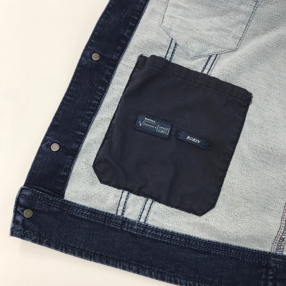 DIESEL ディーゼル ROBIN-NE スウェットデニムジャケット ジョグ  