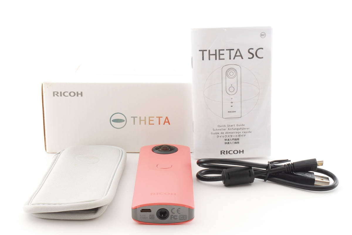 THETA RICOH SC - 360度カメラ リコー シータ 美品RICOH ピンク 動作 