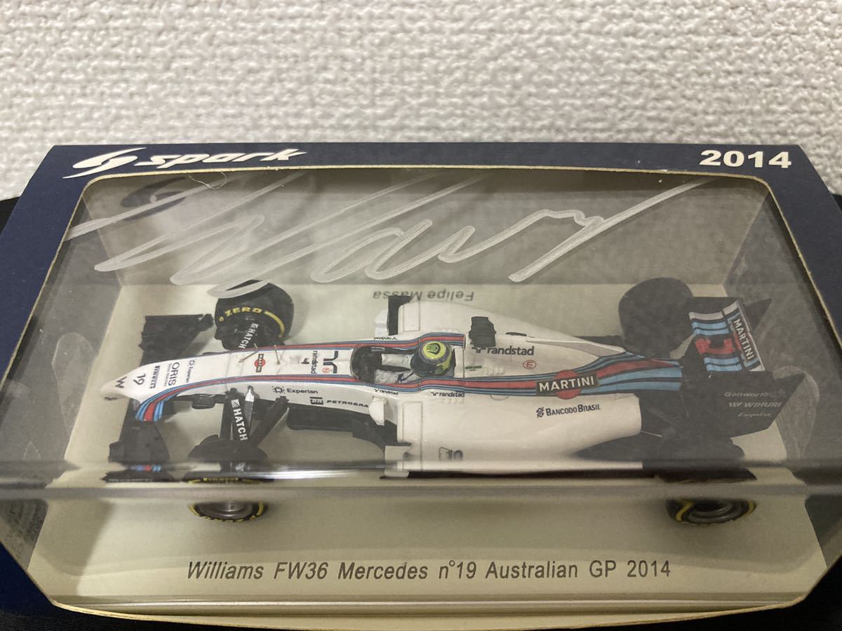 直筆サイン！フェリペ・マッサ ウィリアムズ・メルセデス FW36 