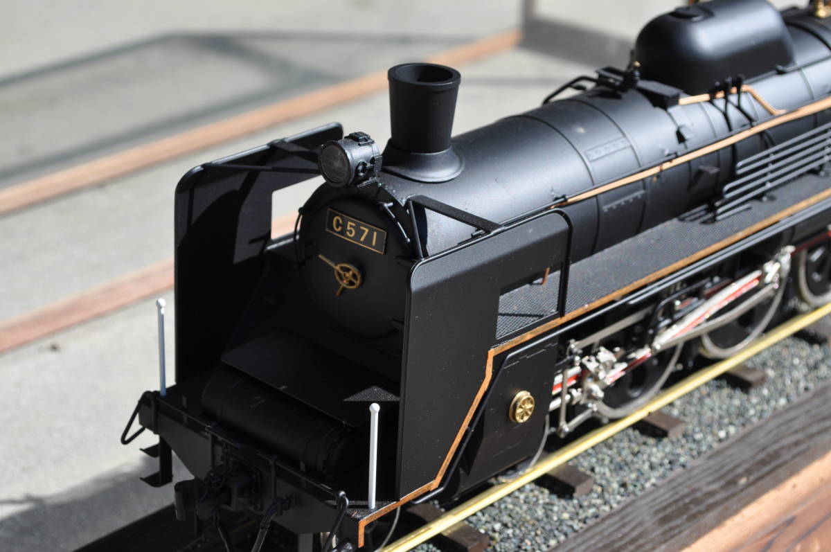 希少　C57形1号機（C571）　大型鉄道模型　ガラスケース付き　高級精密モデル 国鉄 鉄道模型 大型 C571 C57型(模型機関車) ガラスケース付 蒸気機関