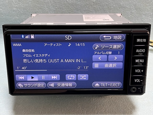 トヨタ純正 SDナビ NSCD-W66 Bluetooth ワンセグ ワイドサイズ 2017年