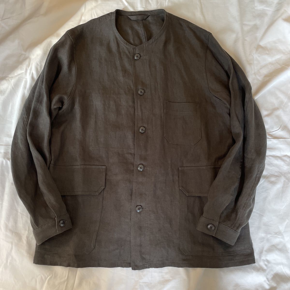 NIGEL CABOURN FRENCH WORK JACKET LINEN ナイジェルケーボン 48 hemp shirt coat pant british mallory army cargo engineered garments