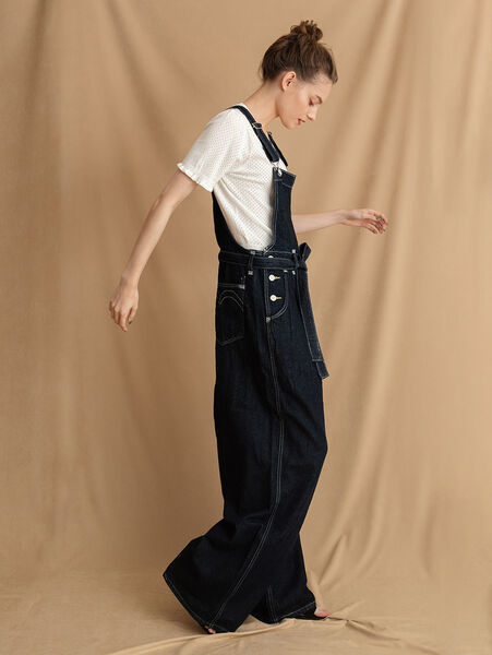 LEVI'S Red オーバーオール M インディゴ Levi's オーバーオール