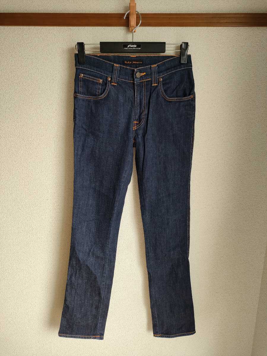 美品 Nudie Jeans ヌーディージーンズ SLIM JIM DRY BLACK COATED 