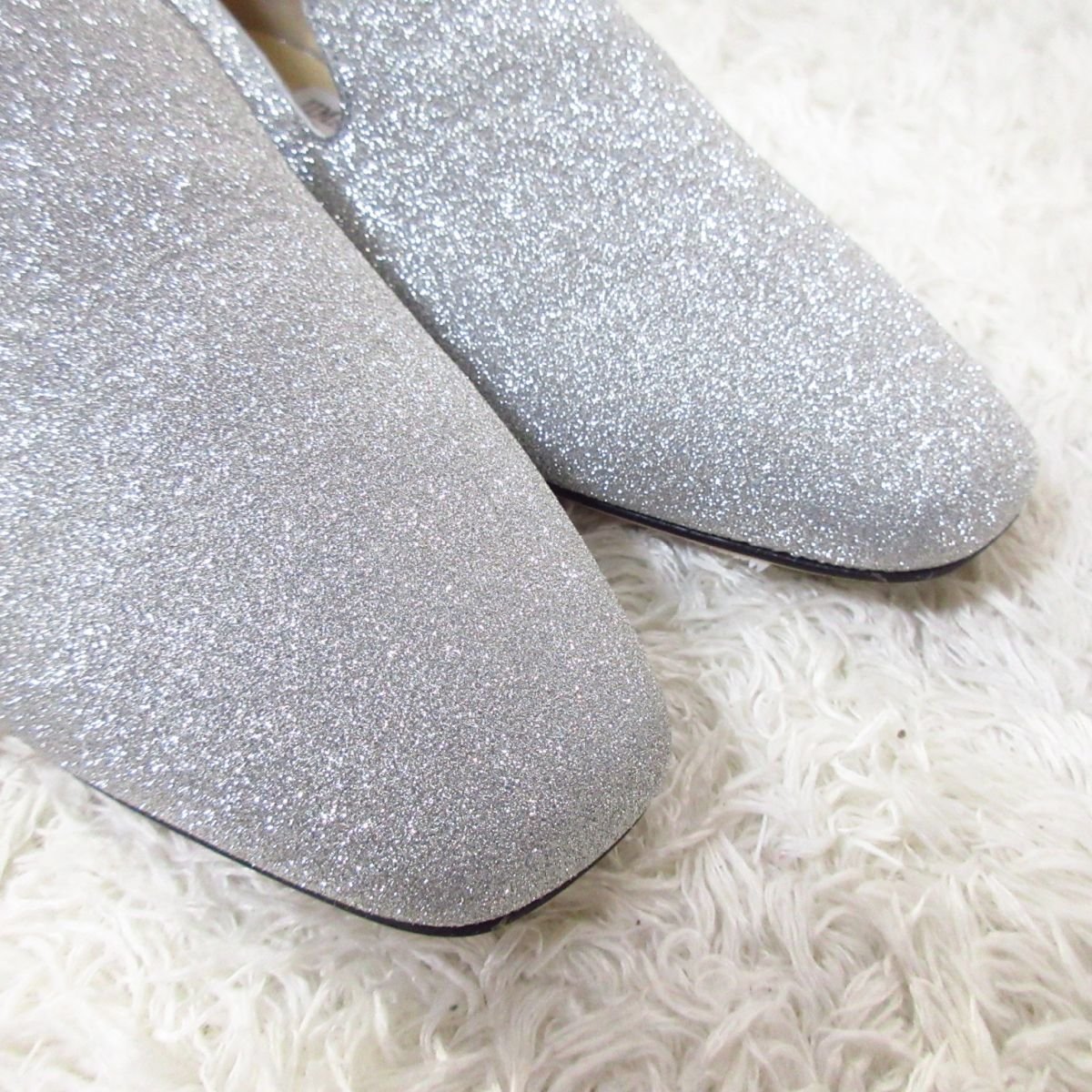 未使用 18AW JIMMY CHOO ジミーチュウ JAIDA FLAT グリッター