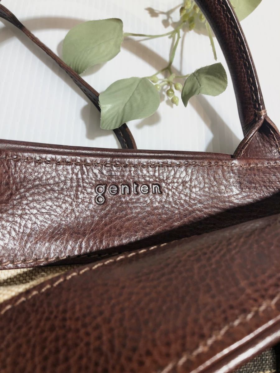 美品 定価35000円位 genten ゲンテン 春夏秋冬 職人ハンドメイド 人気 