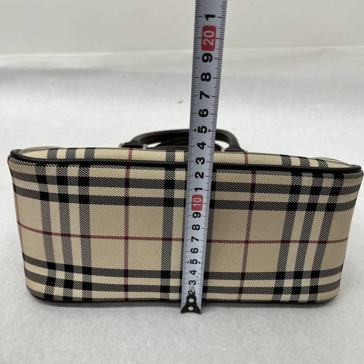 美品BURBERRY バーバリー ミニボストンバッグ ノバチェック オールド