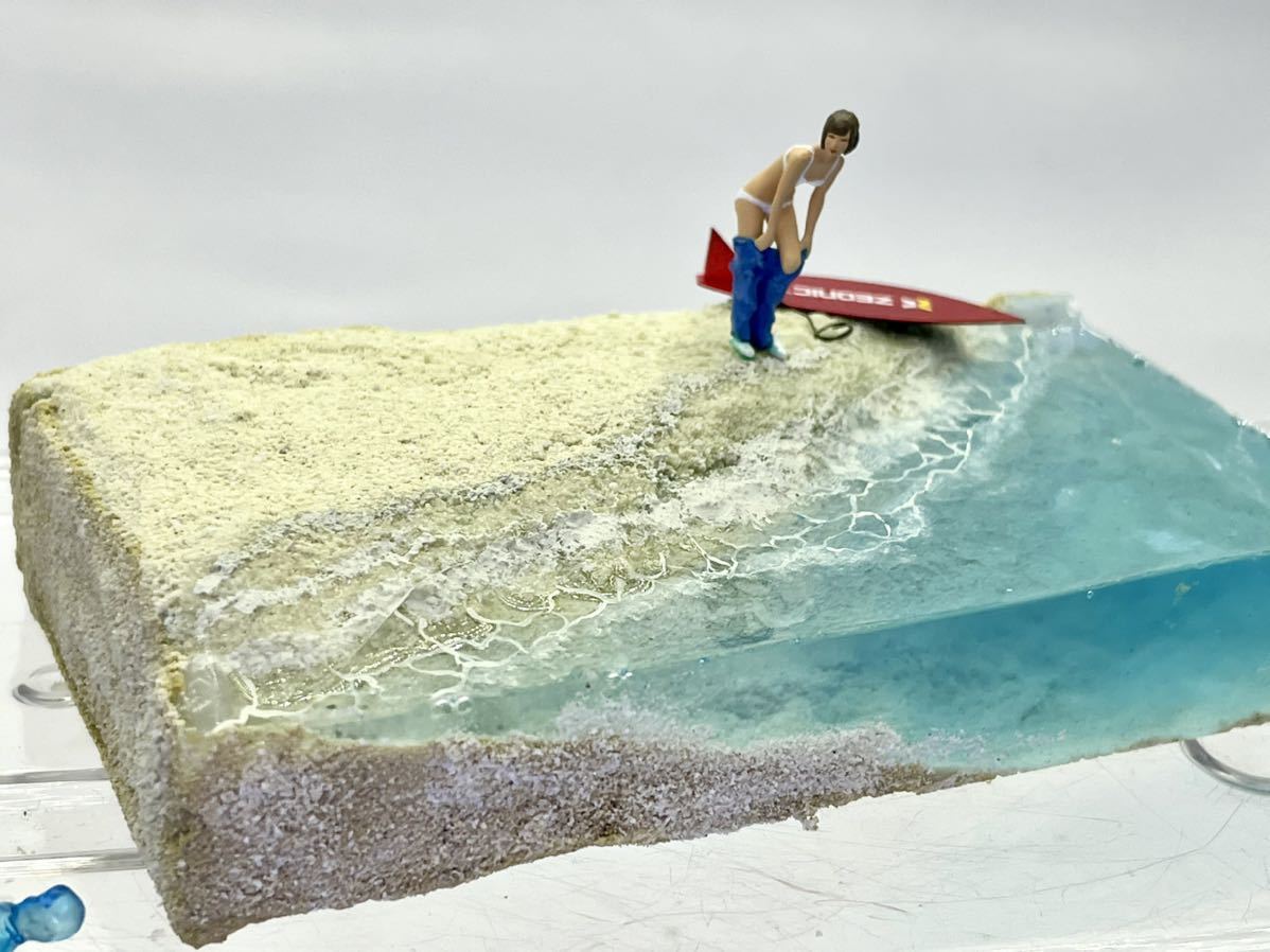 サーフィンに海に来たお姉さん レジン ジオラマの入札履歴 - 入札者の順位 