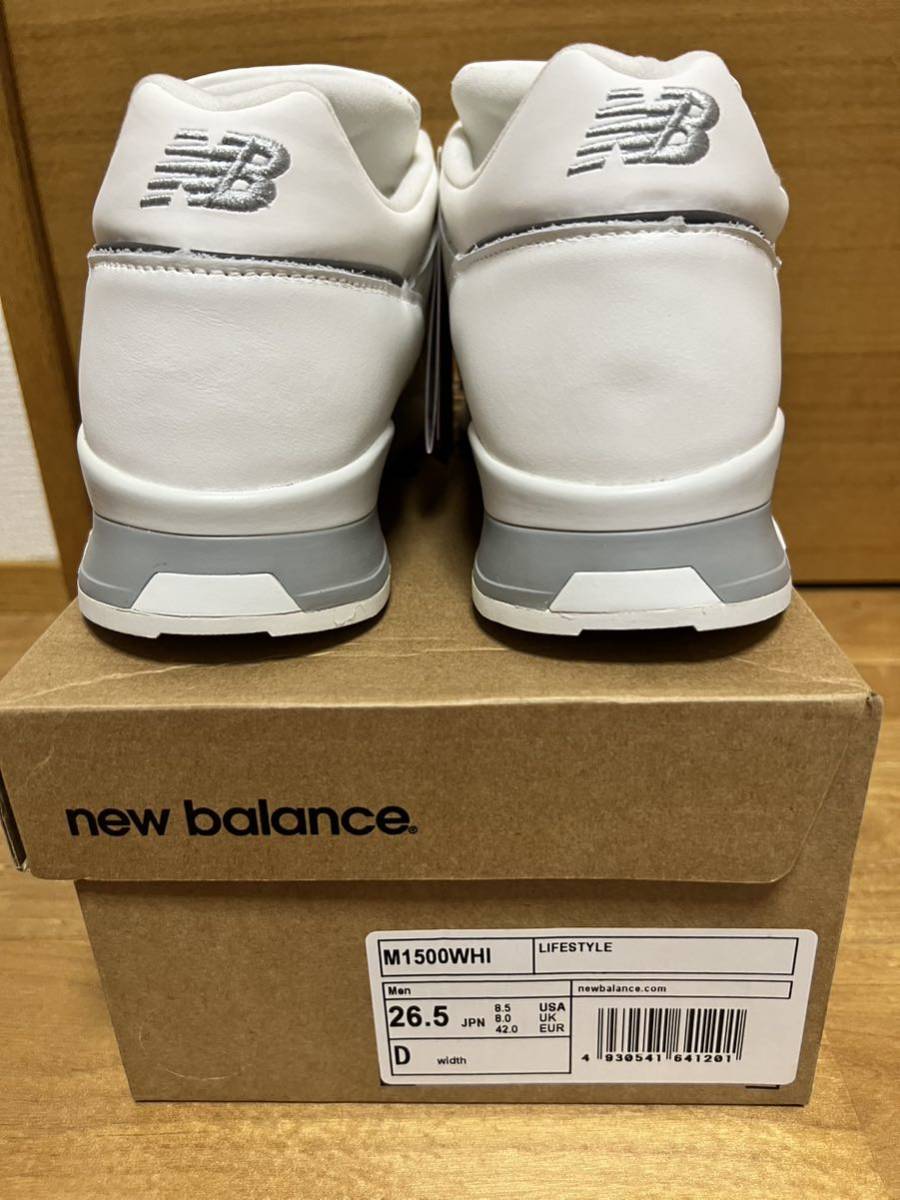 新品未使用 New Balance ニューバランス M1500 WHI US 8.5 26.5cm 
