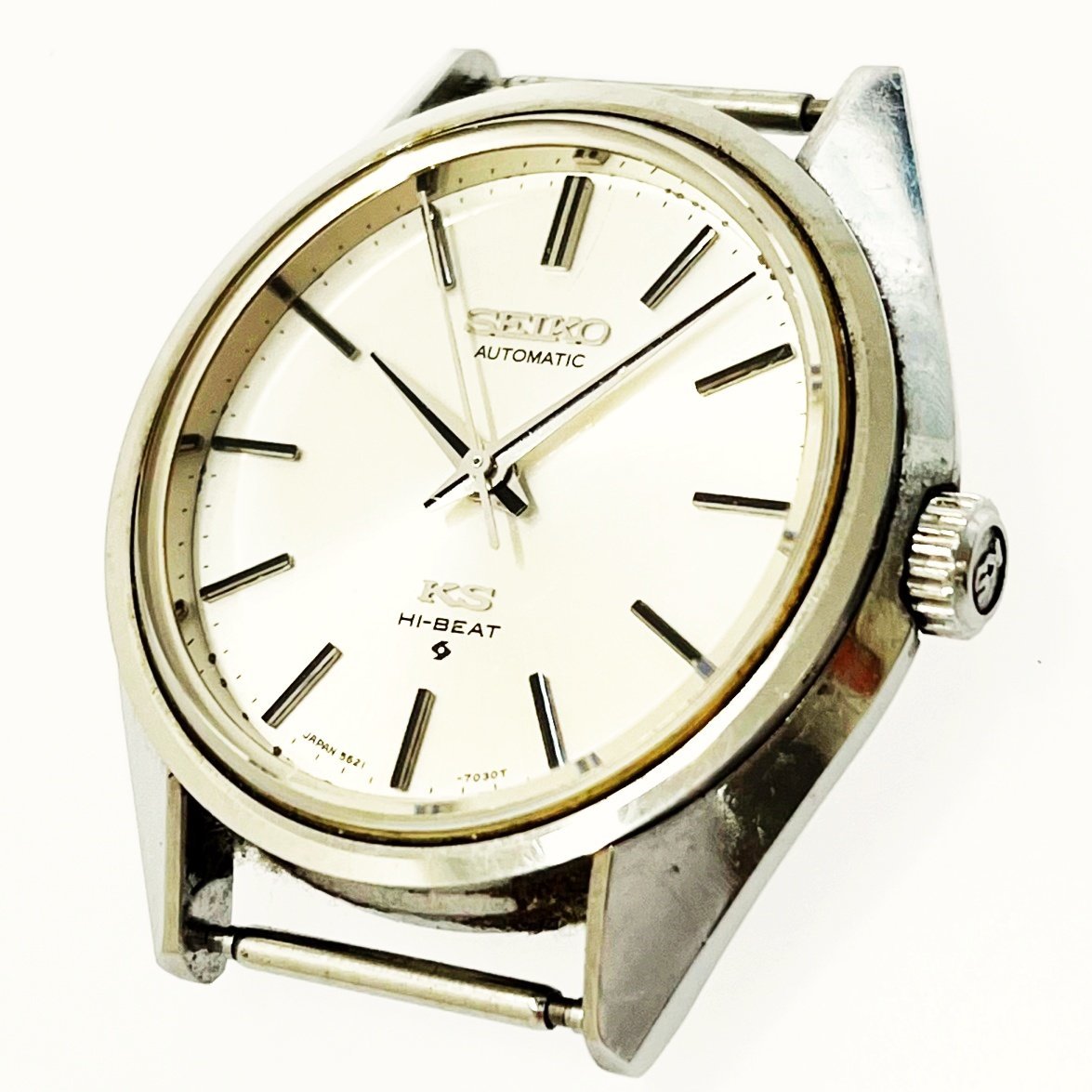 【1円スタート】【希少】 SEIKO セイコー 5621-7022 キングセイコー ハイビート SS シルバー文字盤 AT メンズ 127957 腕時計